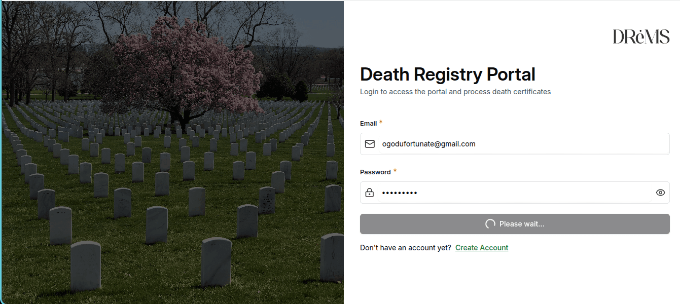 DREMS - Death Registry Management System
